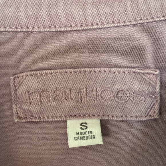 Maurices Pink Stone Wash Denim Jacket - Picture 3 of 3